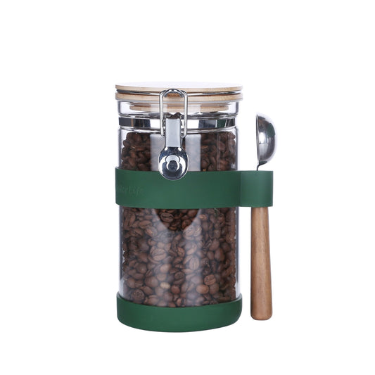 KKC Glass Coffee Bean Storage Container with Scoop,40 Floz (1200 ML)