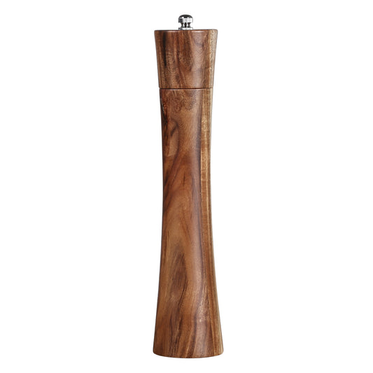KKC HOME ACCENTS Wooden Pepper Grinder,Pepper Mill Refillable, Acacia Wood,10 Inch