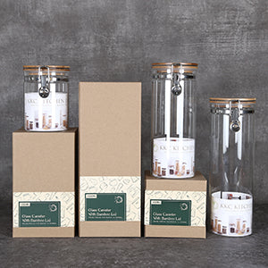 KKC Borosilicate Kitchen Glass Containers Bamboo Lids,Sealed Top Glass Containers,54 FLoz(1500 ML)