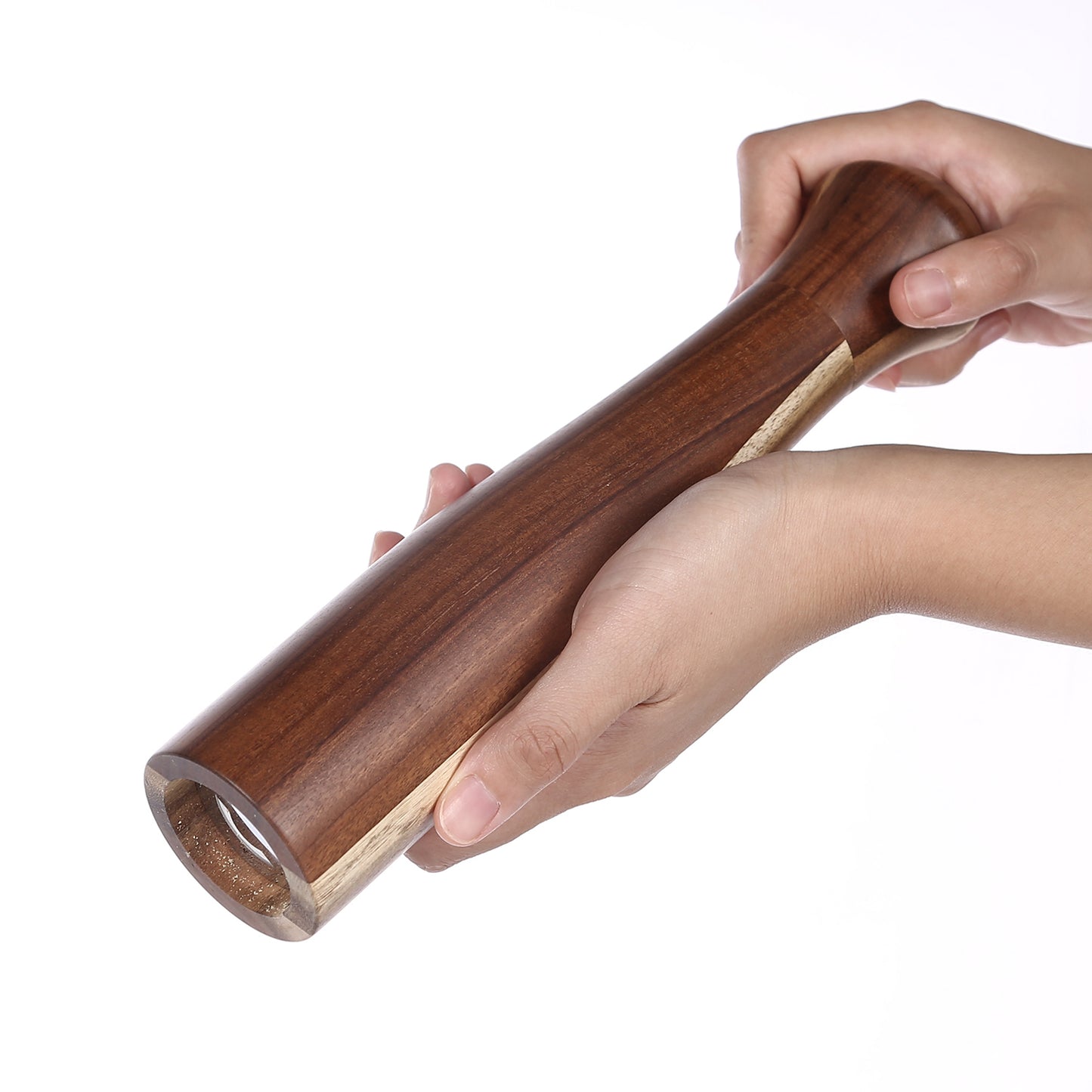 KKC 10inch Acacia Wooden Pepper Grinder Salt Mill Spice Herb Grinder for Kitchen Grinding Tool
