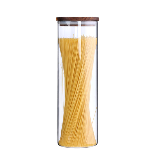 KKC Tall Borosilicate Glass Food Storage Jar for Spaghetti, 63 Floz
