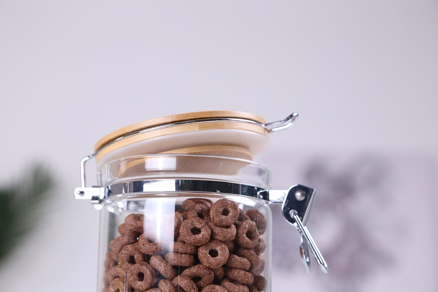 KKC Glass Storage Jars with Airtight Lids,27 Floz (800 ML x 2)