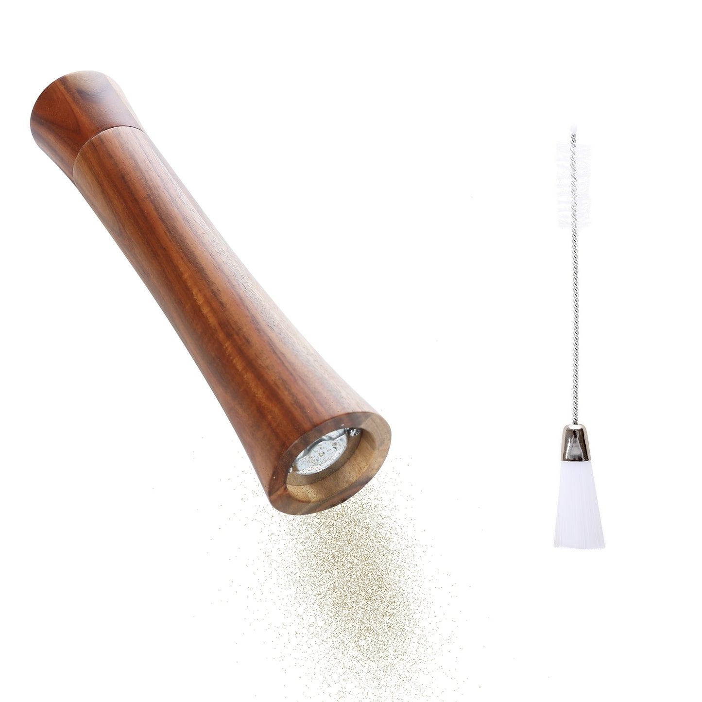 KKC 10inch Acacia Wooden Pepper Grinder Salt Mill Spice Herb Grinder for Kitchen Grinding Tool