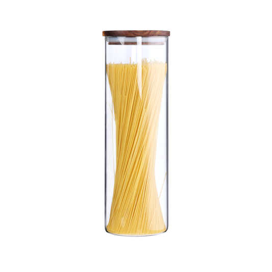 KKC Tall Borosilicate Glass Food Storage Jar for Spaghetti, 63 Floz