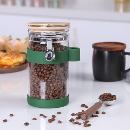 KKC Glass Coffee Bean Storage Container with Scoop,40 Floz (1200 ML)