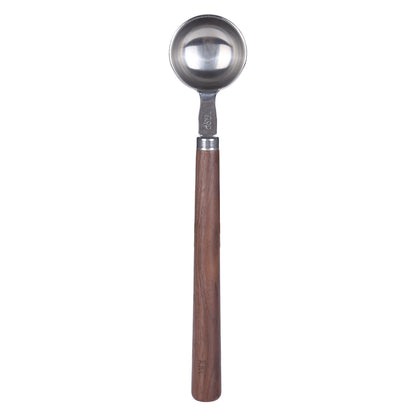 KKC Stainless Steel Coffee Spoons With Wood Handle 15ML Measuring Coffee Spoon For Coffee Beans Tea Suger, Silver (9.17")