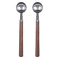 KKC Stainless Steel Coffee Spoons With Wood Handle 15ML Measuring Coffee Spoon For Coffee Beans Tea Suger, Silver (9.17")