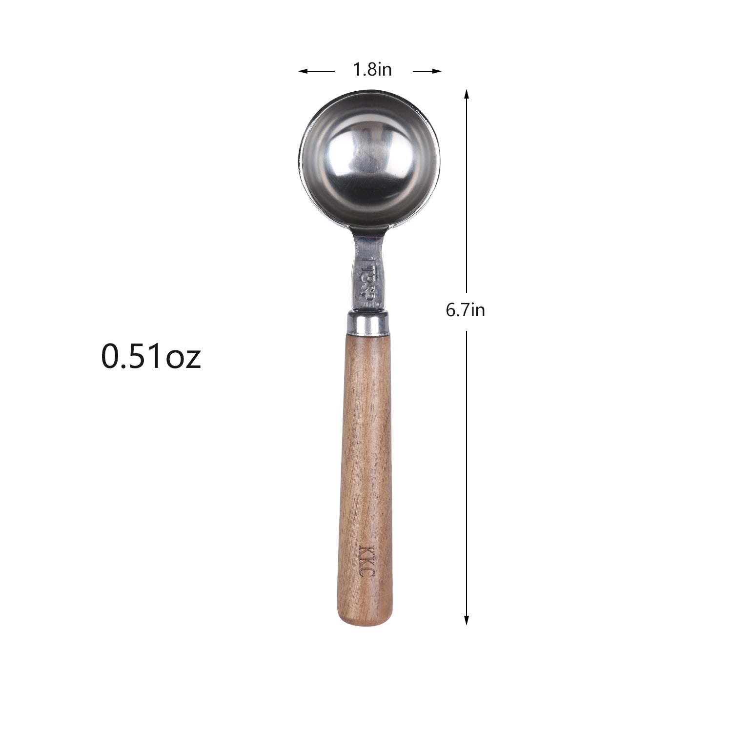 ONEKOO 7 Inches Long Handle Measuring Spoons Set, Premium Stainless Steel  Metal Spoon, Tablespoon & Teaspoon & Coffee Scoop, for Accurate Measure