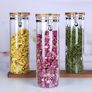 Tall Borosilicate Glass Storage Pasta Storage Containers with Airtight Lids, 68 Floz,Pack of 3