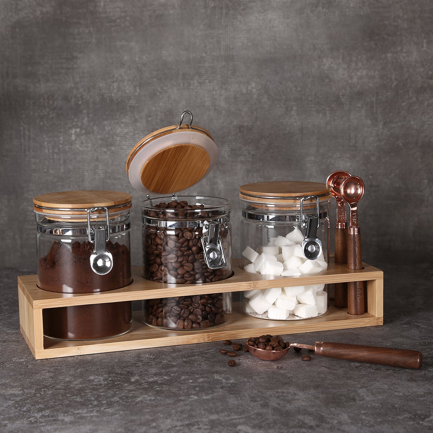 KKC HOME ACCENTS Clear Glass Cookies Jars with Airtight Lids,Airtight  cookie jars with Locking Clamp Lids for Kitchen Counter,Large Sealed Glass  Jars